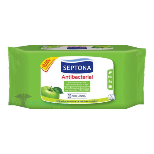 Picture of SEPTONA WIPES ANTIBAC APPLE LARGE PACKET 60PSCS